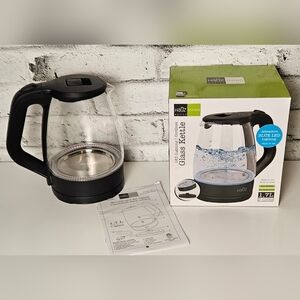 Hauz Living Glass LED Electric Kettle 1.7L Cordless Black Used Excellent